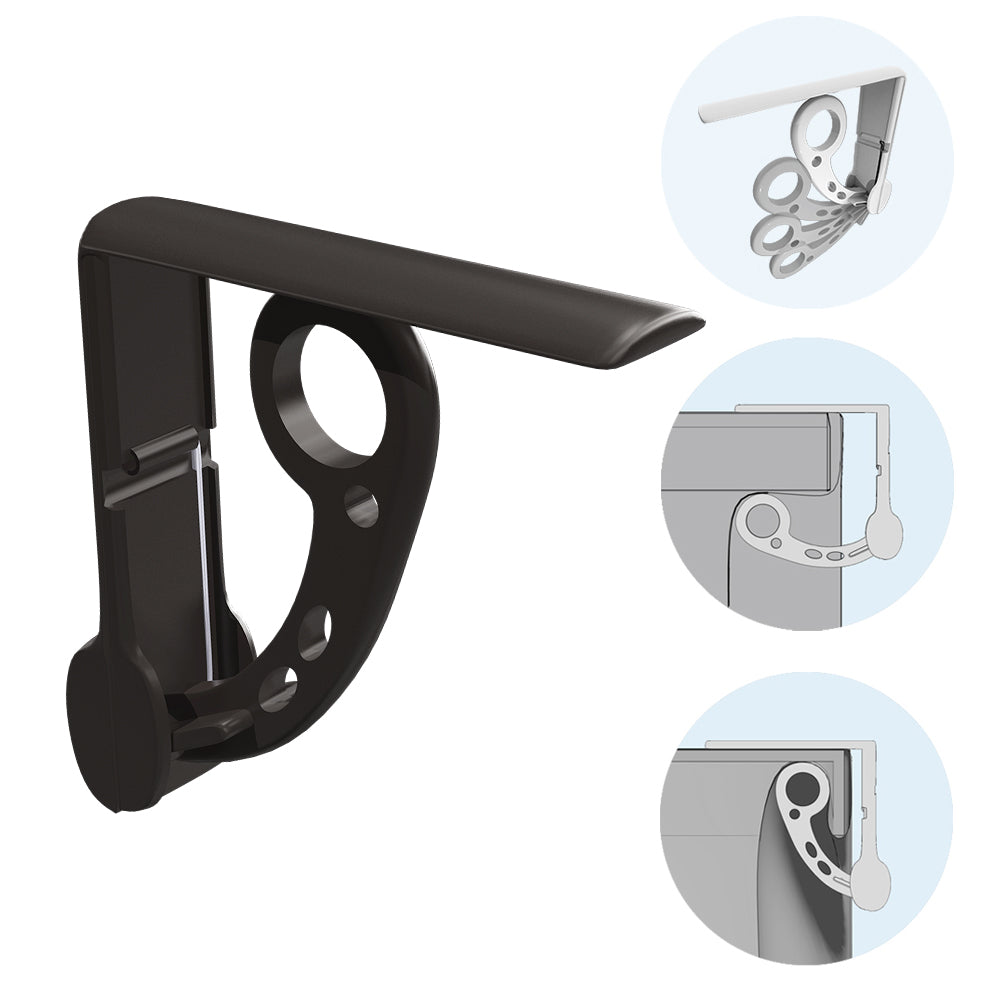 Fermatovaglia ABS lucido BL 4 pz - Nero