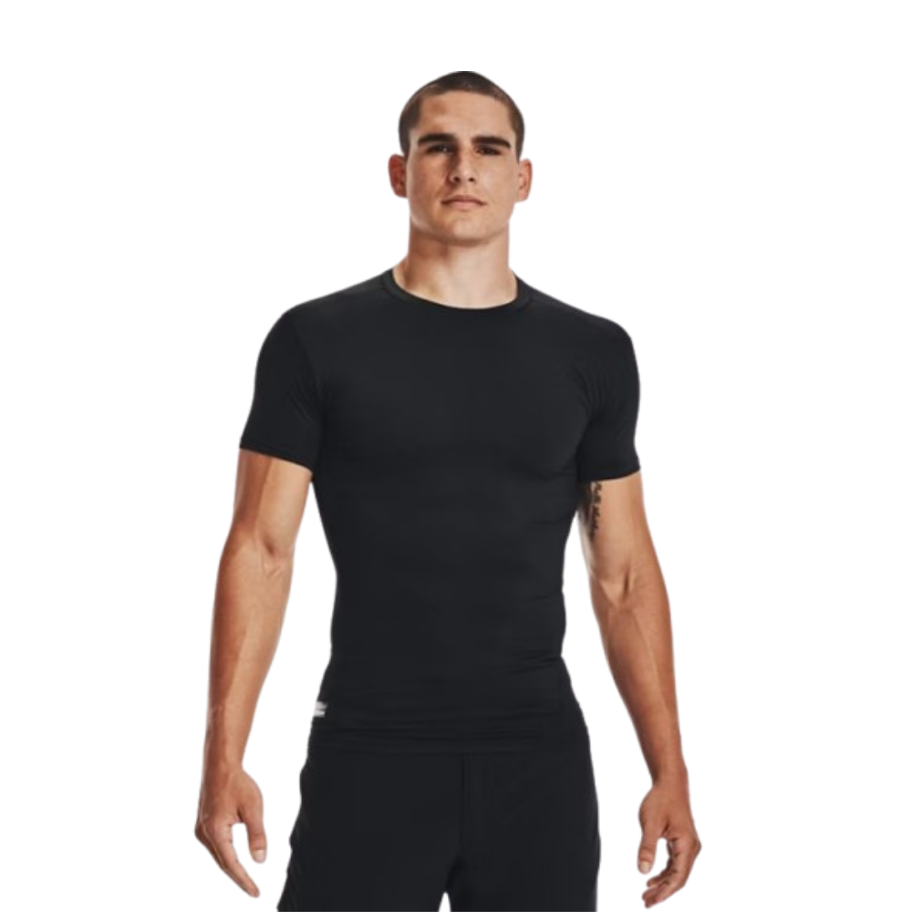 Maglia UNDER ARMOUR manica corta nera - THERMOCOMP indossato