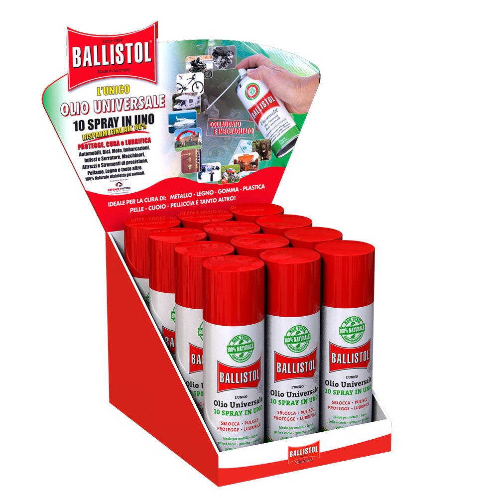 Espositore 12 pz BALLISTOL Olio Universale 200 ml