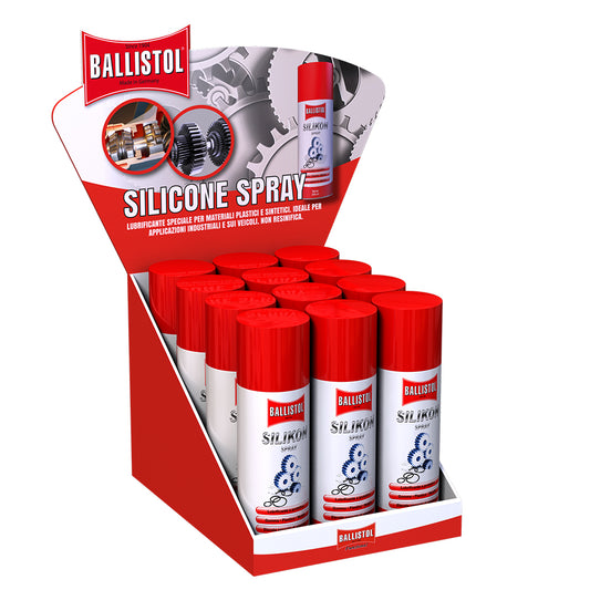 Espositore 12 pz spray al Silicone 200 ml