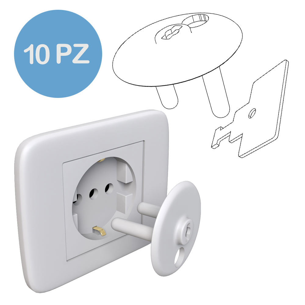 Baby Secure Tappi per spina Schuko in blister 10 pz