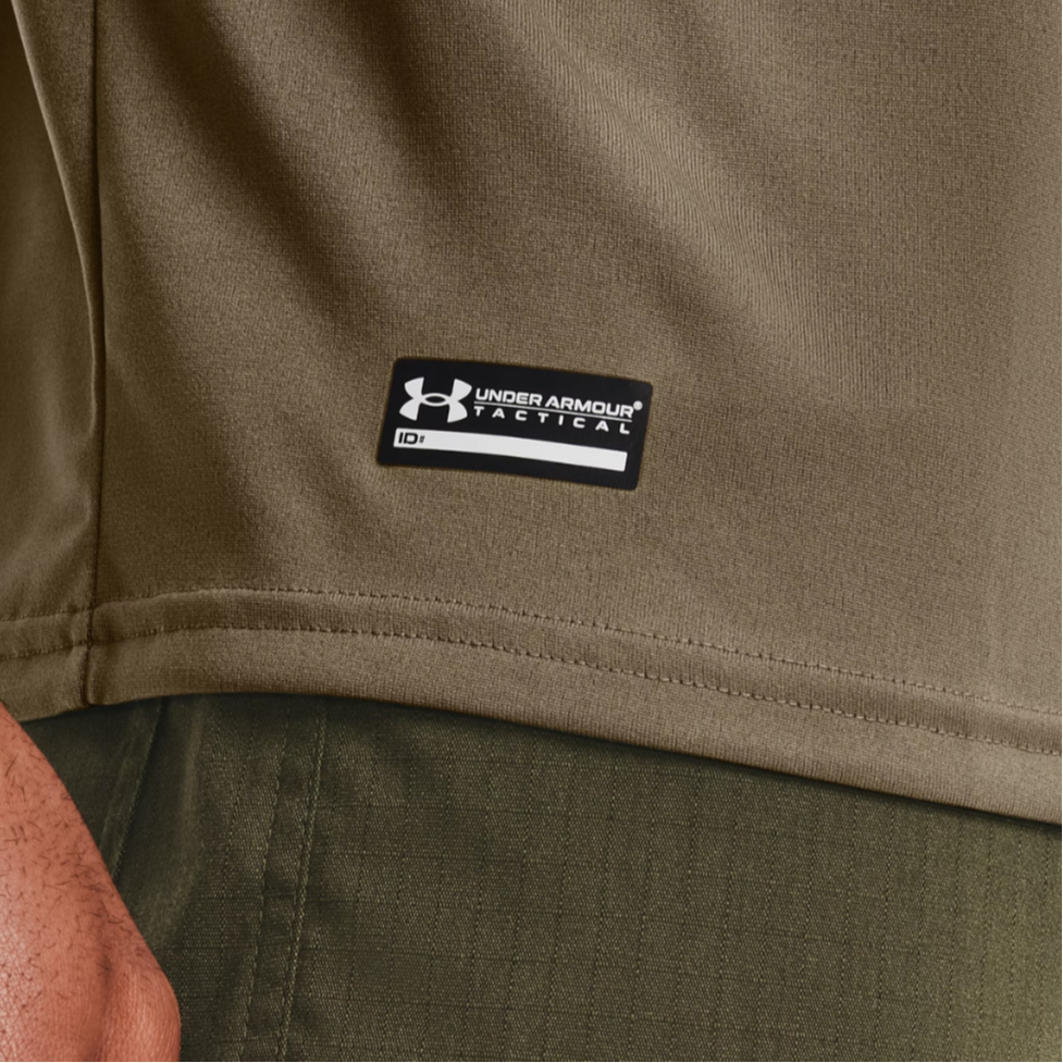 Maglia UNDER ARMOUR a manica corta beige militare - COT-TECH logo
