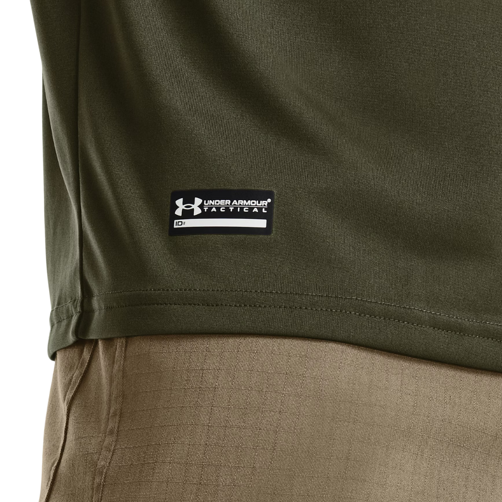 Maglia UNDER ARMOUR manica corta verde militare dettaglio